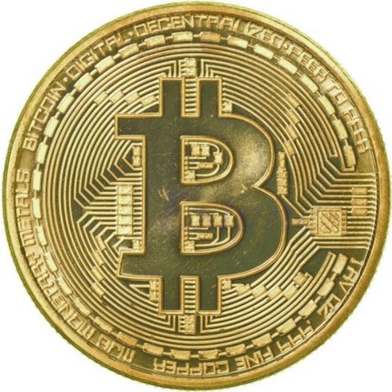 Bitcoin Madeni Para Altın Renk